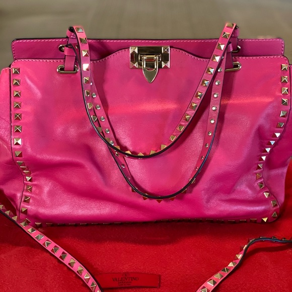 Valentino Rockstud Leather Tote Bag - Picture 2 of 5